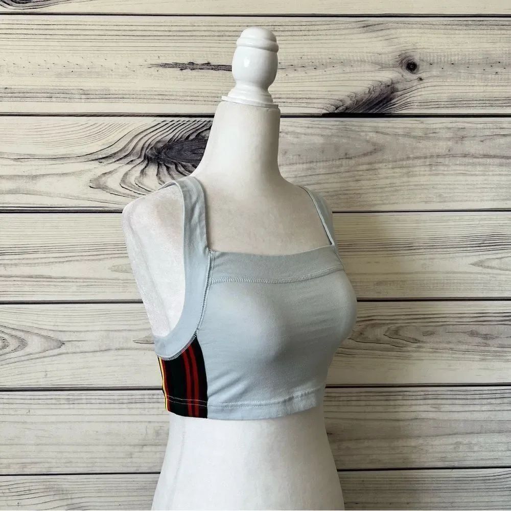 Urban Outfitters BDG Light Blue Stripe Square Neck Crop Top